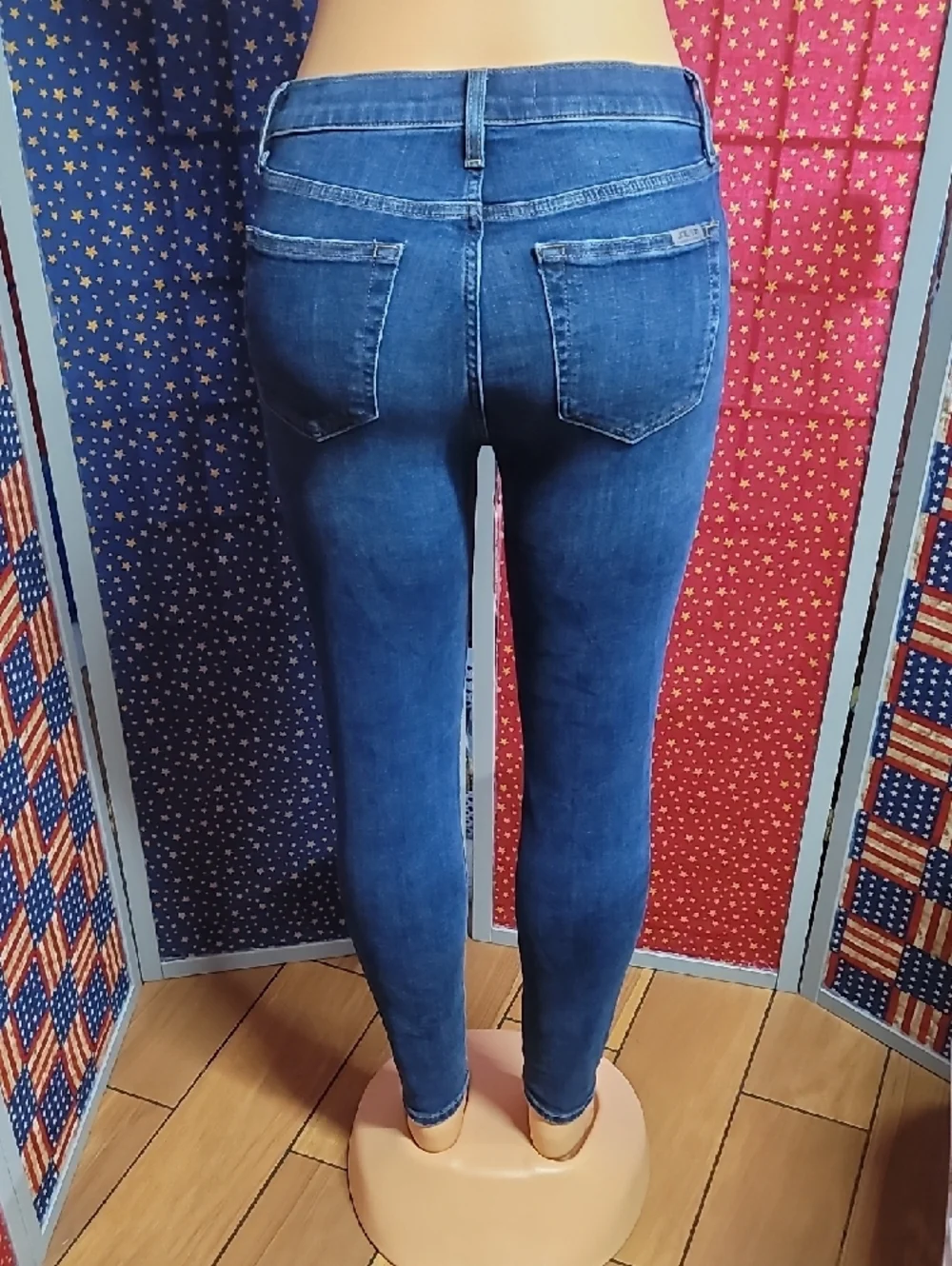 Joe's Jeans Dark Blue High-Rise Button-Fly Skinny Jeans - Picture 3 of 6